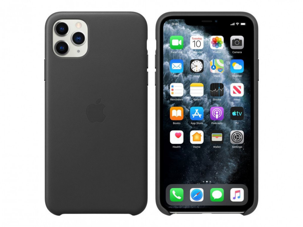 Apple iPhone 11 Pro Max Leather Case Black